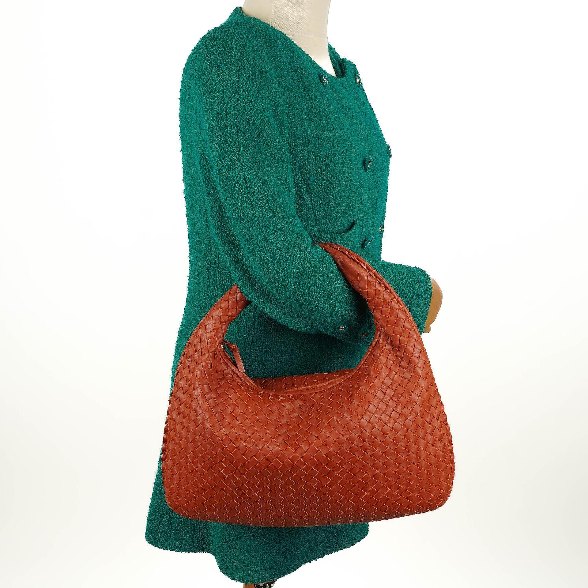 Bottega Veneta Nappa Intrecciato Brown Medium Veneta Hobo Bag