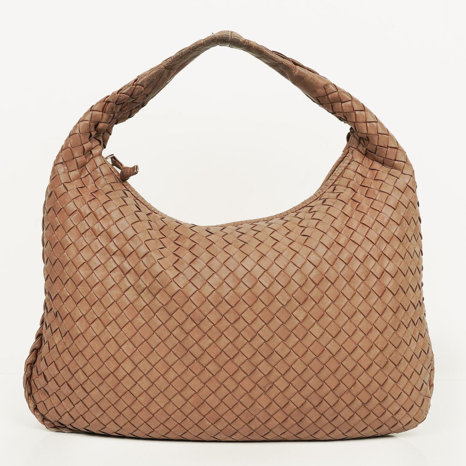 Bottega Veneta Nappa Intrecciato Brown Medium Veneta Hobo Bag