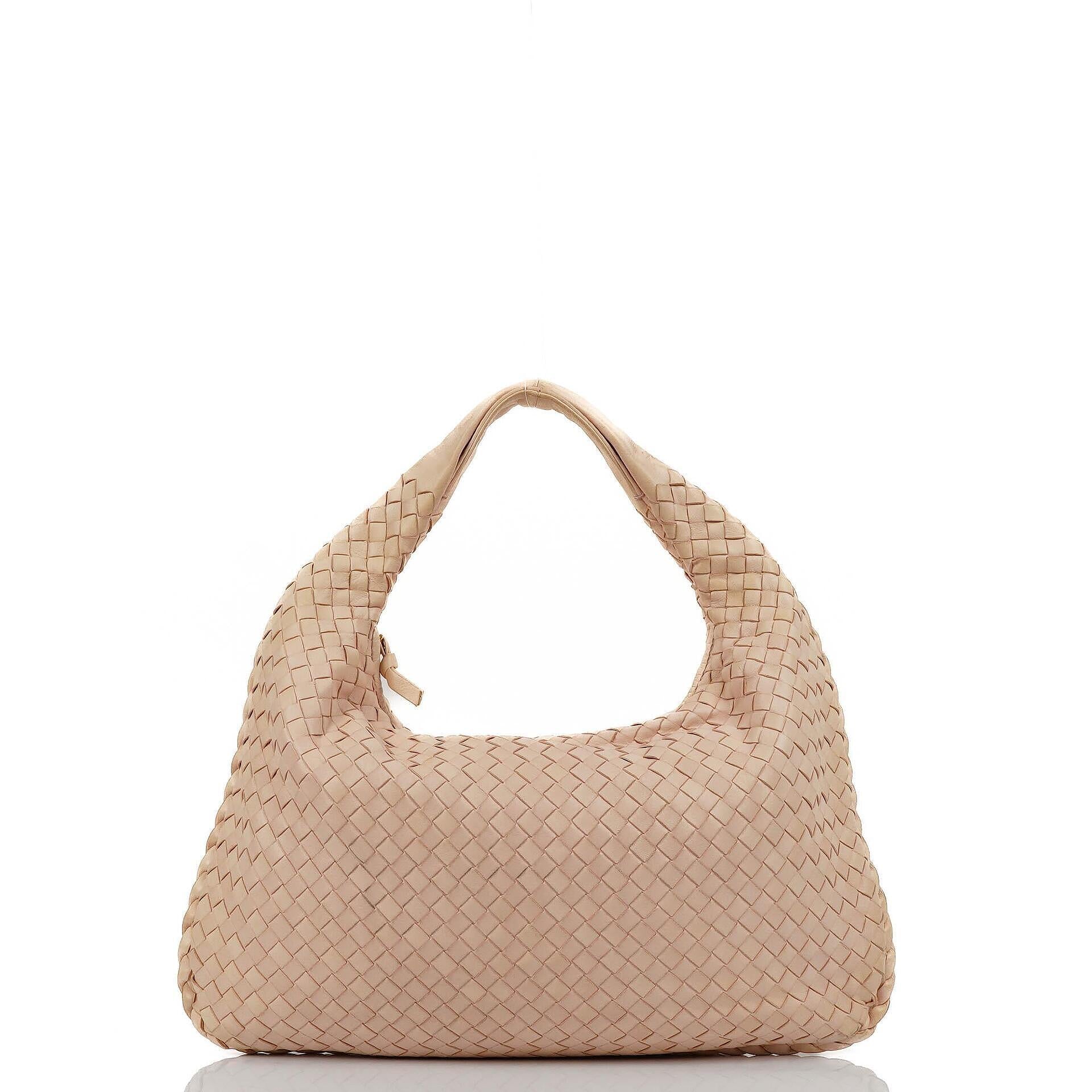 Bottega Veneta Nappa Intrecciato Light Pink Medium Veneta Hobo Bag