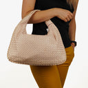 Bottega Veneta Nappa Intrecciato Light Pink Medium Veneta Hobo Bag