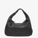 Bottega Veneta Nappa Intrecciato Medium Veneta Hobo Black