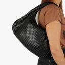 Bottega Veneta Nappa Intrecciato Medium Veneta Hobo Black