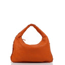 Bottega Veneta Nappa Intrecciato Orange Large Veneta Hobo Bag With Fringe
