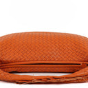 Bottega Veneta Nappa Intrecciato Orange Large Veneta Hobo Bag With Fringe
