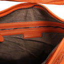 Bottega Veneta Nappa Intrecciato Orange Large Veneta Hobo Bag With Fringe