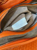 Bottega Veneta Nappa Intrecciato Orange Large Veneta Hobo Bag With Fringe