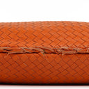 Bottega Veneta Nappa Intrecciato Orange Large Veneta Hobo Bag With Fringe