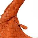 Bottega Veneta Nappa Intrecciato Orange Large Veneta Hobo Bag With Fringe