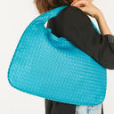 Bottega Veneta Nappa Intrecciato Turquoise Veneta Large Hobo Bag