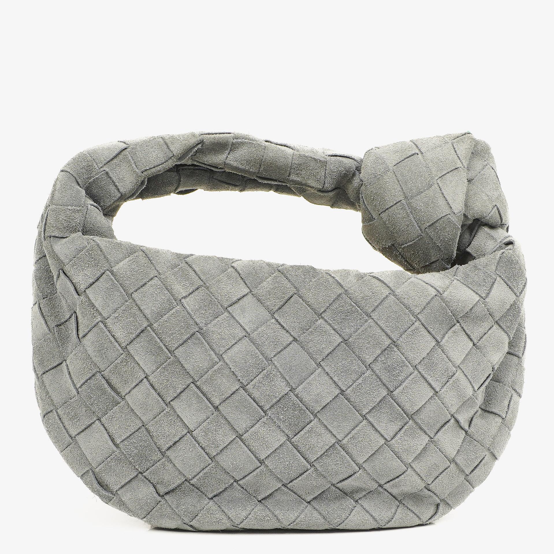 Bottega Veneta Suede Thunder Intrecciato Mini Jodie Bag