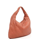 Bottega Veneta Veneta Large Hobo Bag Peach Nappa Intrecciato