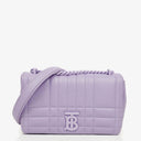 Burberry Lavender Quilted Leather Small Lola Shoulder Bagg