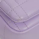 Burberry Lavender Quilted Leather Small Lola Shoulder Bagg
