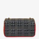 Burberry Small Lola Black/Red/Camel Quilted Leather Check Block