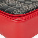Burberry Small Lola Black/Red/Camel Quilted Leather Check Block
