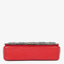 Burberry Small Lola Black/Red/Camel Quilted Leather Check Block