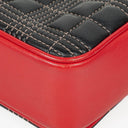 Burberry Small Lola Black/Red/Camel Quilted Leather Check Block