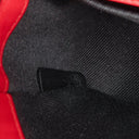 Burberry Small Lola Black/Red/Camel Quilted Leather Check Block