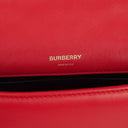 Burberry Small Lola Black/Red/Camel Quilted Leather Check Block