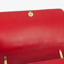 Burberry Small Lola Black/Red/Camel Quilted Leather Check Block