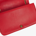 Burberry Small Lola Black/Red/Camel Quilted Leather Check Block
