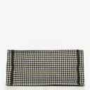 Christian Dior  Canvas Black White Medium Houndstooth Embroidered Book Tote