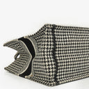 Christian Dior  Canvas Black White Medium Houndstooth Embroidered Book Tote