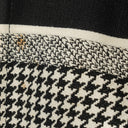 Christian Dior  Canvas Black White Medium Houndstooth Embroidered Book Tote