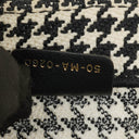 Christian Dior  Canvas Black White Medium Houndstooth Embroidered Book Tote