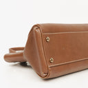 Cartier Marcello de Cartier Brown Leather Handle Bag