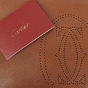 Cartier Marcello de Cartier Brown Leather Handle Bag