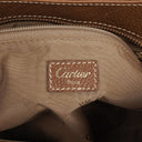 Cartier Marcello de Cartier Brown Leather Handle Bag