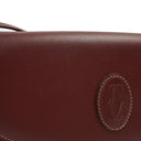 Cartier Must De Cartier Burgundy Leather Shoulder Bag