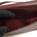 Cartier Must De Cartier Burgundy Leather Shoulder Bag