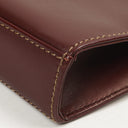 Cartier Must De Cartier Burgundy Leather Shoulder Bag