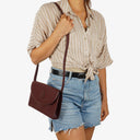 Cartier Must De Cartier Burgundy Leather Shoulder Bag