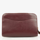 Cartier Must de Cartier Burgundy Leather Clutch Bag
