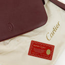 Cartier Must de Cartier Burgundy Leather Clutch Bag