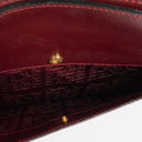 Cartier Must de Cartier Burgundy Leather Clutch Bag