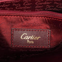 Cartier Must de Cartier Burgundy Leather Clutch Bag