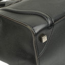 Celine Black Grained Leather Mini Luggage Tote Bag