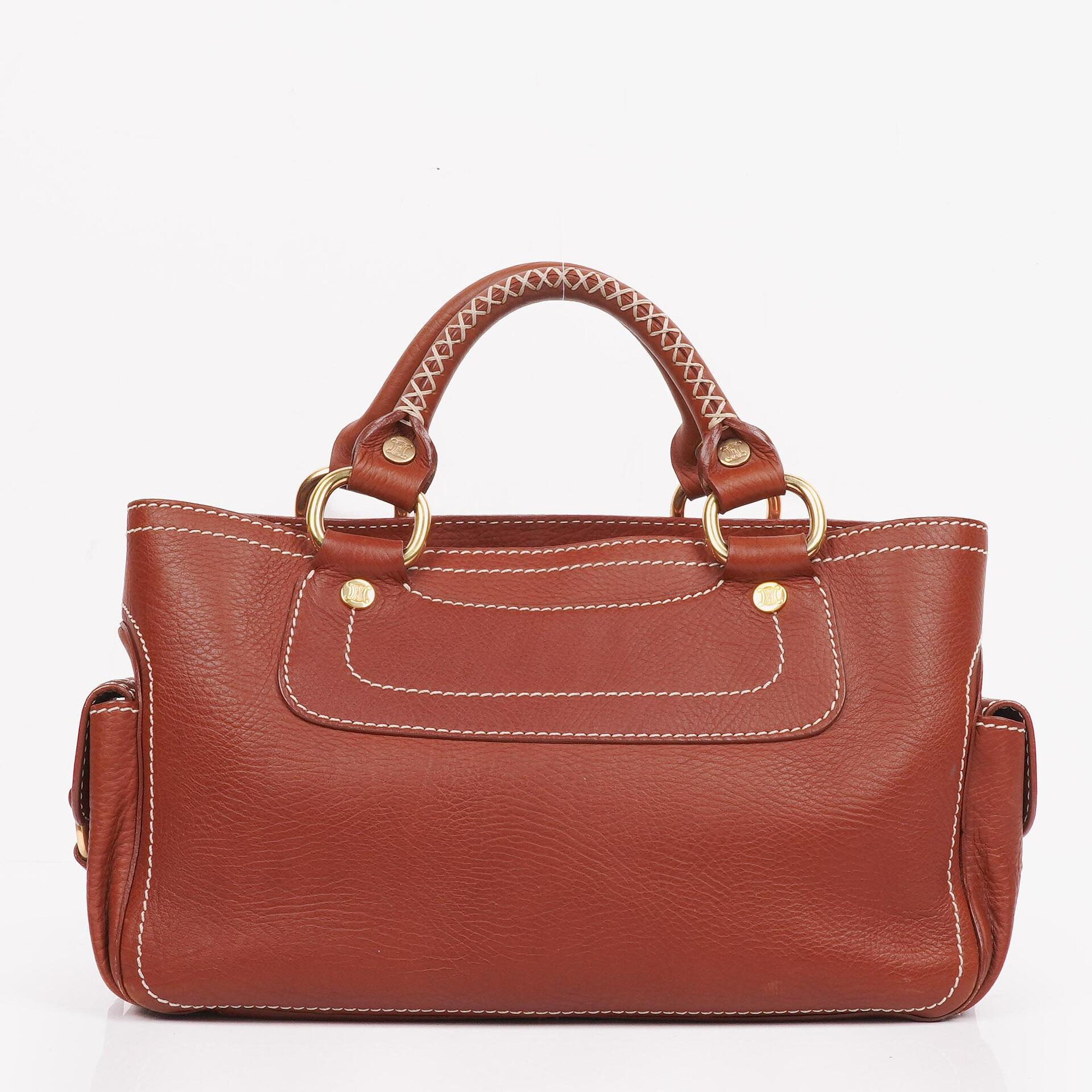 Celine Brown Grained Leather Boogie Bag