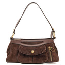 Celine Brown Suede And Leather Shouder Bag