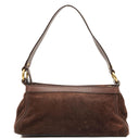 Celine Brown Suede And Leather Shouder Bag