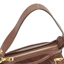 Celine Brown Suede And Leather Shouder Bag