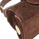 Celine Brown Suede And Leather Shouder Bag