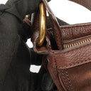 Celine Brown Suede And Leather Shouder Bag