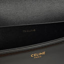 Celine Claude Long Triomphe East West Shoulder Bag Shiny Calfskin