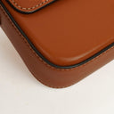 Celine Claude Tan Calfskin Long Triomphe Shoulder Bag
