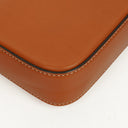 Celine Claude Tan Calfskin Long Triomphe Shoulder Bag
